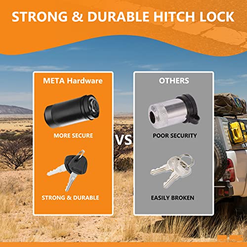 Trailer Hitch Locks, 5/8" Dia 4" Long Pin Fits 2" 2.5" 3" 3.5" Receiver - color: 1pack, size: 4" Pin