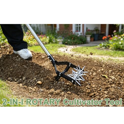 YEELOR 2‑in‑1 Rotary Cultivator for Tilling and Weeding