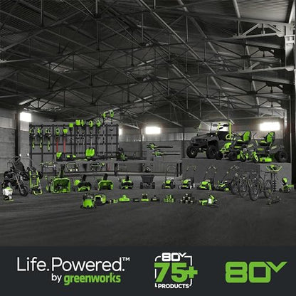 Greenworks 80V 21in Push Lawn Mower, 4.0 Ah Battery and Charger - size: 21" Push