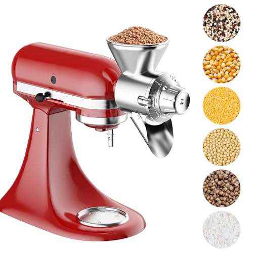 HOZODO Grain Mill Attachment for KitchenAid Stand Mixer, All Metal