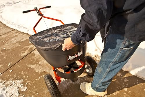 Agri-Fab Push Broadcast Spreader, 130-lb Capacity & 69711 Cover, Hopper
