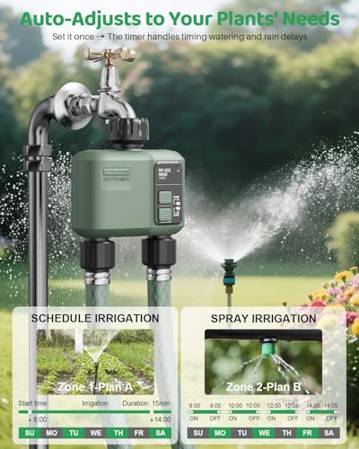 WiFi Water Timer 2 Zone for Garden Hose, 2-Pack - size: 2*2 Outlet