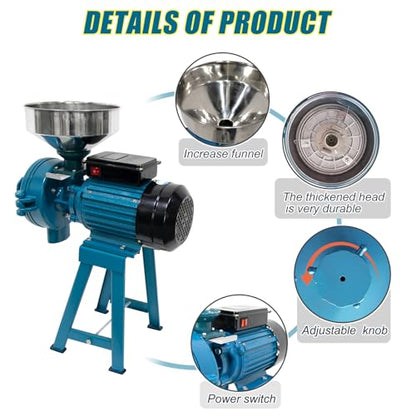 3000W Electric Grain Mill Grinder, Heavy-Duty