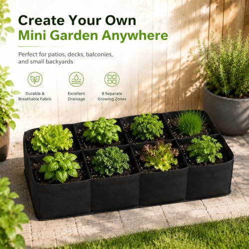 Gardzen 2 Pack Fabric Raised Garden Beds - size: 2Feet x 4Feet
