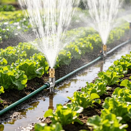 2-Pack Metal Spike Sprinkler, Large Area Water Sprinkler for Yard