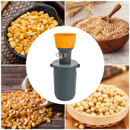 Electric Corn Grinder Mill 110V 1300W High Speed Automatic Agricultural Feed Grain Mill, 881lbs/H Dust-free Dry Cereals Wheat Grinder Flour Mill with 5 Sieves, 15.85Gal Detachable Bucket - size: 1300W, 5 Sieves, w/ 60L(15.85Gal)Bucket