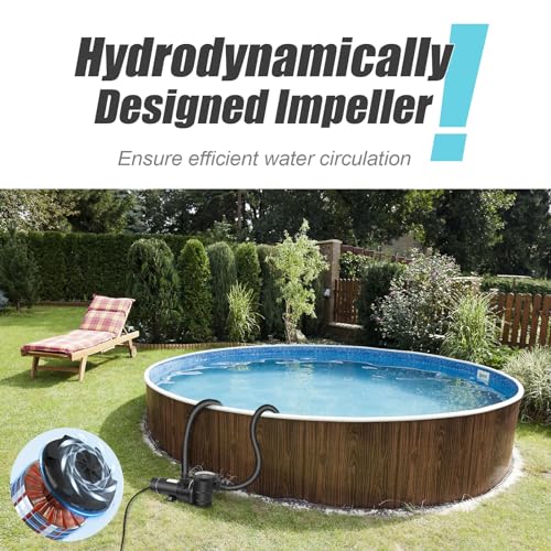 DoE-Compliant CEC approved 1.5HP 115v 4920GPH Above Ground Pool Pump - color: Dim Gray