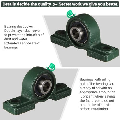 Gisafai 8 Pcs UCP202-10 Pillow Block Bearing with 5/8" Bore - style: UCP202-10