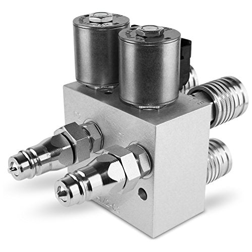 Summit Hydraulics Hydraulic Multiplier, SCV Splitter/Diverter Manifold Valve Kit with Couplers and Switch Box Control, Turn 1 Circuit into 2 Circuits!