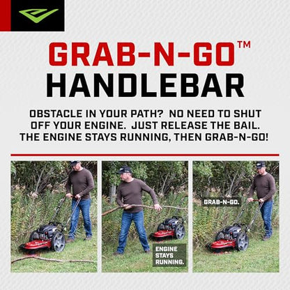 Earthquake Walk Behind String Mower With 160cc Viper 4-Cycle Engine, 22” Cutting Diameter, 14” Never-Go-Flat Wheels, Easy Assembly, Adjustable Handlebar, 40314