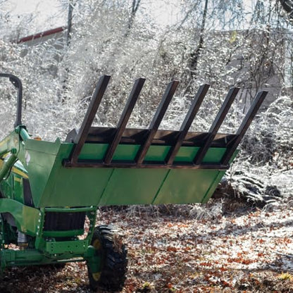 Titan Attachments 21" Fork Length Clamp-On Debris Forks V2, Fits Loader Buckets, Skid Steers - style: Bucket Width: 48"