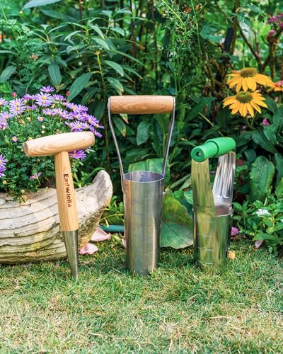 Bulb Planter with Depth Markers, Automatic Soil Release Transplanter - size: 4-inch Bulb Planter Ⅱ