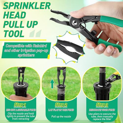 Sprinkler Adjustment Tool Compatible with Hunter/Rain Bird, Green & White - color: Green & White