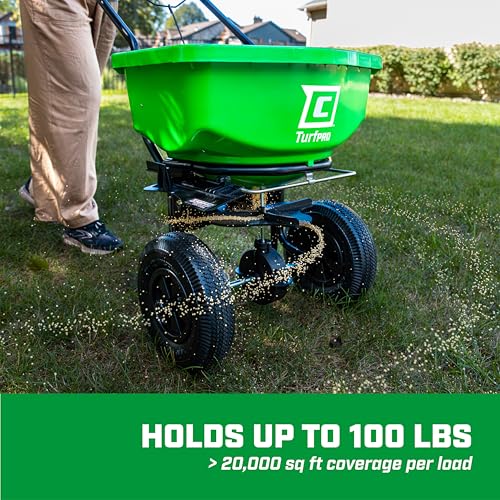 CHAPIN 89400C TurfPro 100 lb Lawn Spreader, Contractor, Stainless Steel - style: 100Lbs, Contractor