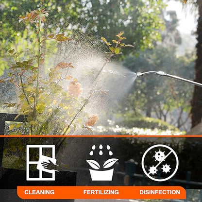 HIFAY ESX-8 Electric Sprayer, Garden Sprayer 2 Gallon,Weed Sprayer in Lawn & Garden,Rechargeable Battery Powered Sprayer with Telescopic Wand,Plant Mister,Pump Sprayer,Indoor Watering Can for Plants - color: Green