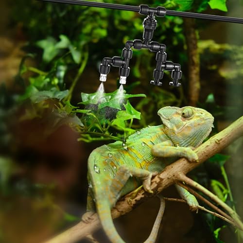 15 Pack Four-Head 1/4 Reptile Mister Nozzles Kit,Reptile Misting - size: Four-Head
