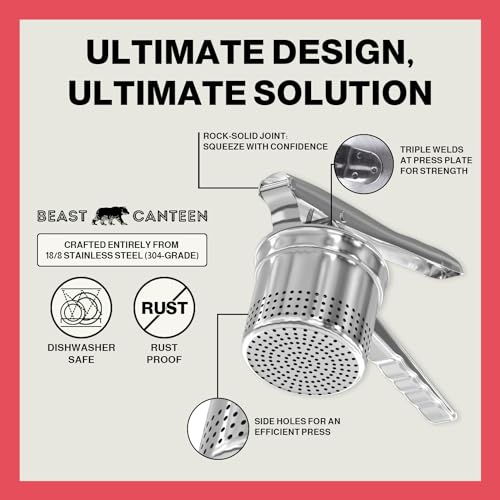 Stainless Steel Potato Ricer for Smooth Mashed Potatoes
