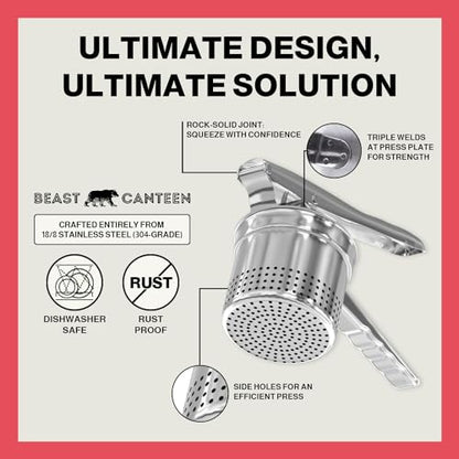 Stainless Steel Potato Ricer for Smooth Mashed Potatoes
