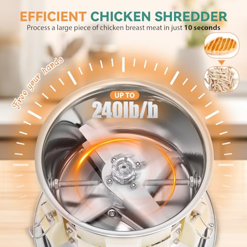 Newhai Electric Chicken Breast Shredder, 180W Automatic Meat Twister