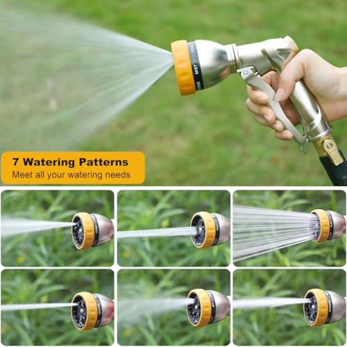 FANHAO Heavy Duty Metal Garden Hose Nozzle, High Pressure Sprayer Leakproof