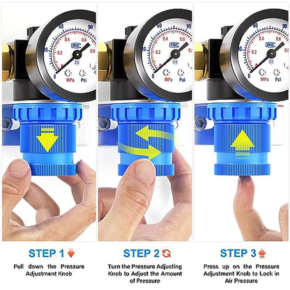 TAILONZ 1/4"NPT Pneumatic Pressure Regulator AR2000 - style: Regulation