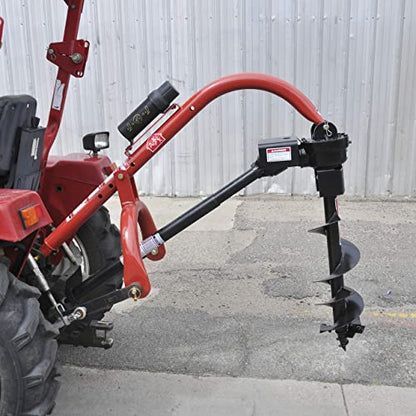 Tool Tuff Model 400 3-Point Tractor Post Hole Digger for Compact/Sub-Compact/Cat 0 Tractors with 6" Auger.