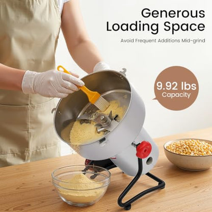 4500g Electric Grain Mill Grinder, 4100W Stainless Steel Grain Grinder, High-Speed Pulverizer Powder Flour Mill Machine for Dry Grains Spices Seeds Coffee Corn Herbs, Commercial & Home Use - size: 4500g, 4100W
