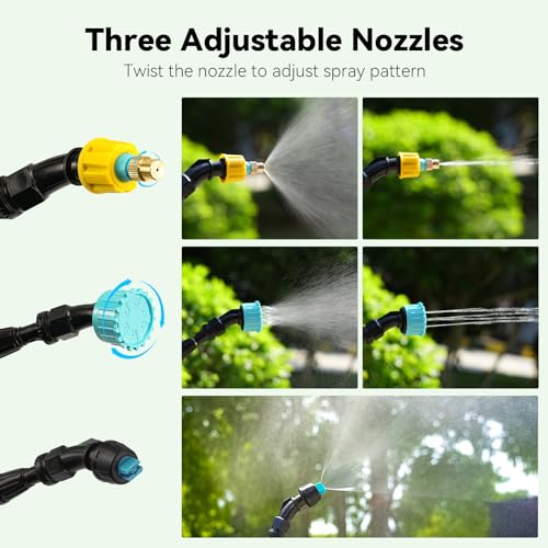 TOOVEM Electric Garden Sprayer, Portable Battery Powered Watering Wand