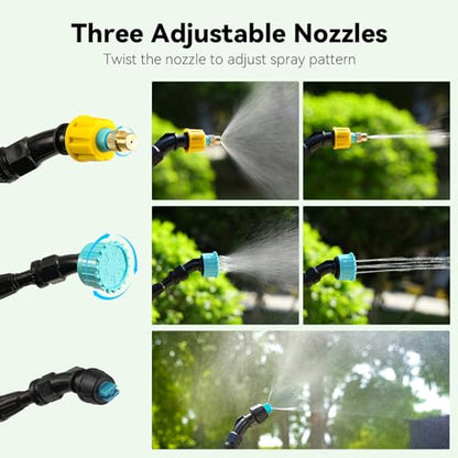 TOOVEM Electric Garden Sprayer, Portable Battery Powered Watering Wand