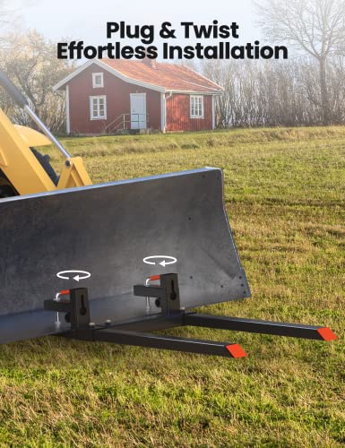 Jojoka 60" Clamp-on Pallet Forks with Stabilizer Bar, 4000 Lb Load Capacity - size: 60" - 4000 lbs