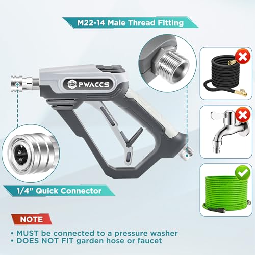PWACCS Pressure Washer Foam Gun with Dual Connector, 1.5 Liter