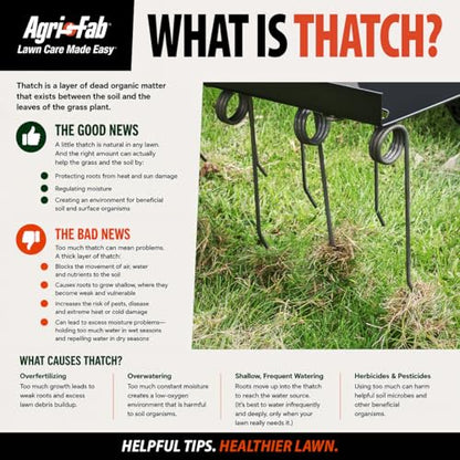 Agri-Fab 48 in Zero Turn Riding Lawn Mower Front Mount Dethatcher with 24 Spring Tines and Anti-Scalp Wheels