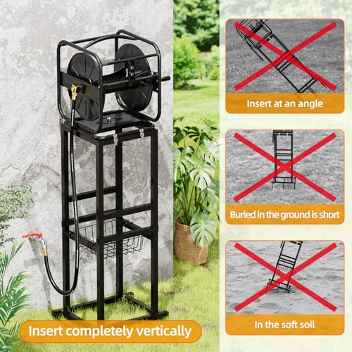 SPECILITE Garden Water Hose Reel, 100-200FT Capacity for Yard, Farm & Ranch - size: 100-200FT Capacity