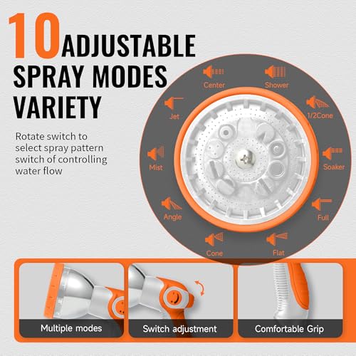 Retractable Garden Hose Reel 5/8 inch x 100 ft Wall Mounted - color: White, size: 5/8"-100FT