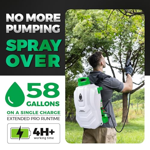 Backpack Sprayer 4 Gallon, Self-Cleaning Battery Powered Backpack Sprayer for Weeding, Cleaning, No Gear Limit, Variable Pressure - size: Self-Clean/4GL