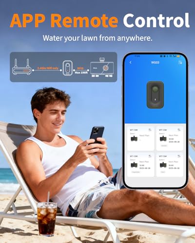 Diivoo Brass 4 Outlets WiFi Water Timer - size: 4 Outlets