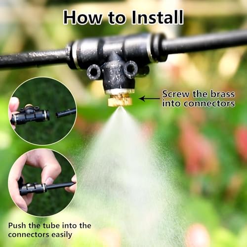 24 Pack Brass Misting Nozzles Outdoor Cooling System - size: 24pc-Brass Misting Nozzles kit