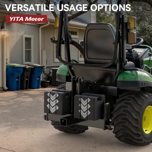 YITAMOTOR 3 Point Trailer Quick Hitch with 2" Receiver for CAT 1 Tractor - color: Black