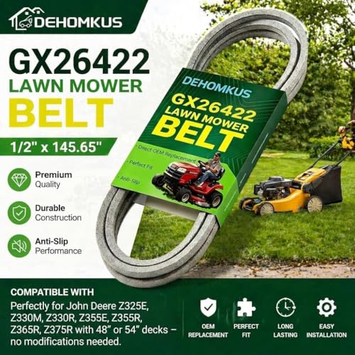 GX26422 Deck Belt 1/2" x 145.65" for John Deere ZTrak Zero Turn - size: 1/2" x 145.65"