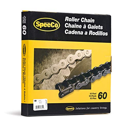 SpeeCo S06601#60 Roller Chain x 10 Feet with Connecting Link - size: #60