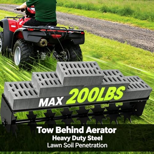 31 in Tow Behind Spike Aerator, 500LBS Max Weight Tray
