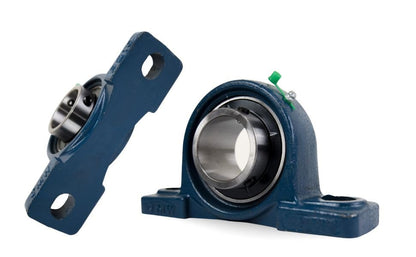 Jeremywell UCP207-20 Pillow Block Bearing (2 Pack), 1-1/4 inch Bore, 2 Bolt Flange Mounted, Solid Cast Iron Base, Self-Alignment - size: UCP207-20