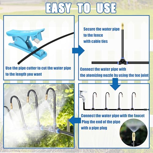Dianrui 1/4" Drip Irrigation System for Garden Watering 360°Adjustable - style: TypeA