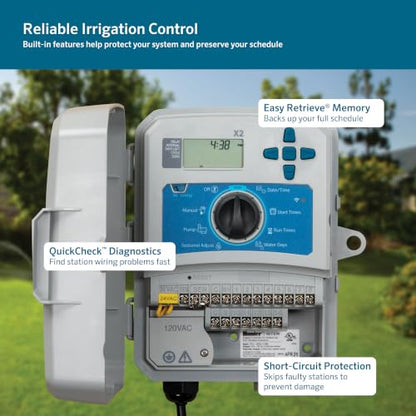 Hunter X2 4 Zone Sprinkler Controller, WiFi Compatible Sprinkler Timer - style: 4-Station