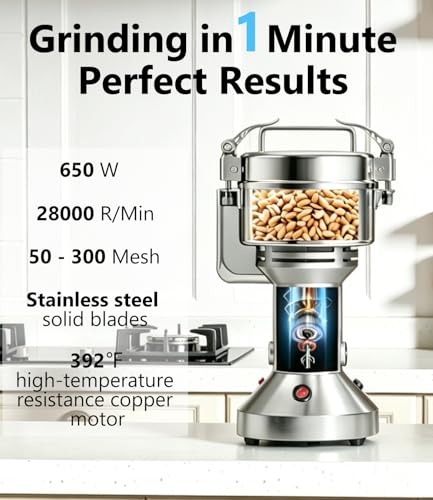 Electric Grain Mill 150g Flour Mill Home for Wheat Corn Rice Herbs Spices