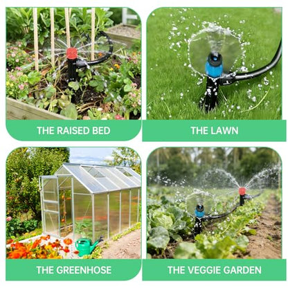 65Ft Drip Irrigation System Kit with 1/4 Inch Tubing for Garden