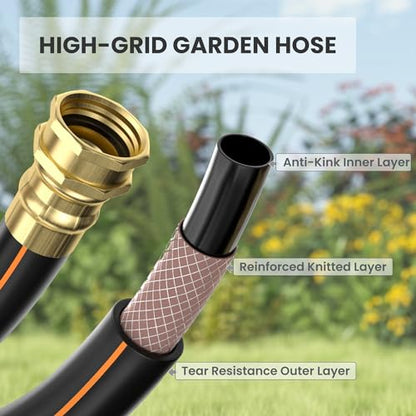 Giraffe Tools Retractable Garden Hose Reel 1/2"100FT Metal bracket - size: 1/2 100FT