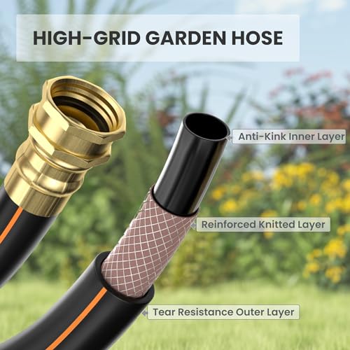 Giraffe Tools Retractable Garden Hose Reel 1/2"100FT Metal bracket - size: 1/2 100FT