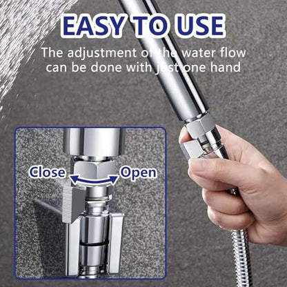 Shower Shut Off Valve Chrome Flow Restrictor G1/2 IPS