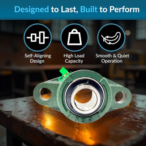 PGN UCFL205-16 (6 Pack) 2-Bolt Flange Bearing 1" Bore - size: 6, style: UCFL205-16